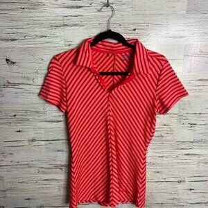 Nike golf performance collar Red pink Fitted Polo Top size xs